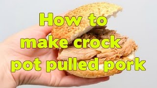 How to make crock pot pulled pork [upl. by Bascomb963]