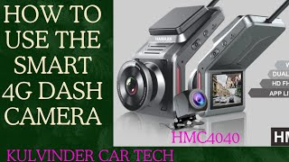 How to use Smart 4G Dash cam AHD front and rear camera recording or Live Tracking and view [upl. by Lydell]