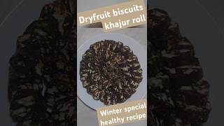 Winter special dryfruit dates roll food trending recipe cooking shorts video Winter healthy [upl. by Haziza]