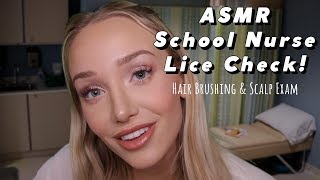 ASMR Lice Check School Nurse  relaxing hair brushing  scalp examination [upl. by Eentrok167]