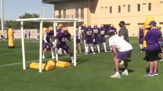 Watch Dline coach Ed Orgeron exhort his troops in a drill [upl. by Murielle63]