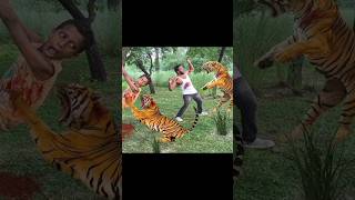 People eat in the gardenRoyal Bengal TigerTiger in the Sundarban boy short [upl. by Walliw]