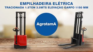 Empilhadeira Elétrica Tracionada 15ton 35mts elevação Garfo 1150 mm  Nagano [upl. by Leaffar]