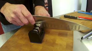 How to Sharpen amp Hone your dull knives with Ergo Chef Fast Edge 2 stage sharpener [upl. by Ettenil]