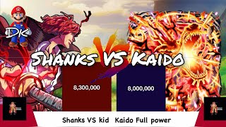 Shanks VS Kaido Power levels  DK [upl. by Ruffina814]