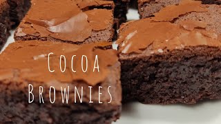 Fudgy Chocolate Brownies Recipe With Cocoa Powder  Best Homemade Brownie  Yummy [upl. by Mcgill]