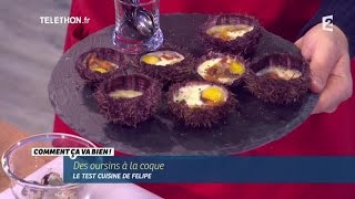 CUISINE Recette des Oursins aux Oeufs de Caille CCVB [upl. by Annanhoj272]