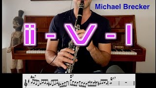 20 ii  V  I patterns for jazz Clarinet [upl. by Acnaib944]