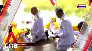 Thailand collects sacred water for king’s coronation [upl. by Dadivitan85]