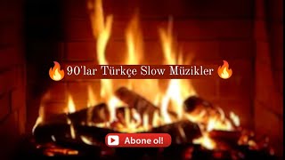 Şömine Ateşi ve 90lar Türkçe Slow Müzikler Fireplace and 90s Turkish Slow Musics [upl. by Munson]