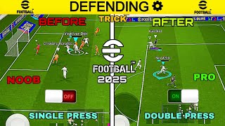 Pro 💫Defending 🛡️Settings ⚙️amp Tricks for Beginners in eFootball 2025  Ronogaming [upl. by Navy614]