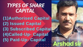 types of share capital under companies act 2013 in Hindi youtubviralvideo sharemarket stock [upl. by Muldon]