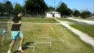 soccer drills coordination small hurdles [upl. by Idnas]