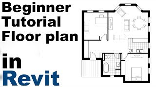 Revit Beginner Tutorial  Floor plan part 1 [upl. by Nabila]