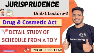 Schedule in jurisprudence  schedule trick in jurisprudence  drug and cosmetic act  depth of bio [upl. by Waldman]