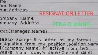 HOW TO WRITE RESIGNATION LETTER [upl. by Ardnuaed]