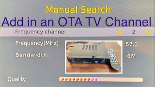 Manually Adding a TV Channel to your Digital Converter Box for OTA Antenna TV Channels [upl. by Yllaw500]