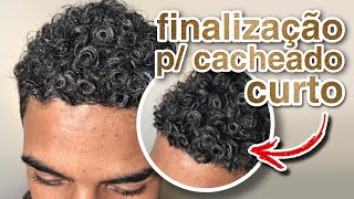 FINALIZAÇÃO DE UM CABELO CACHEADO CURTO  CABELO CACHEADO CURTO MASCULINO [upl. by Sonni15]