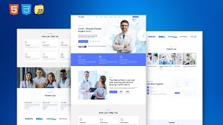 How to Make Responsive Portfolio Website In HTML CSS amp JavaScript  A Hospital website html css [upl. by Leohcin]