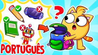 Canção de volta às aulas 😉📚  Canções engraçadas 😻🐨🐰🦁 e rimas infantis por Baby Zoo [upl. by Ylahtan]