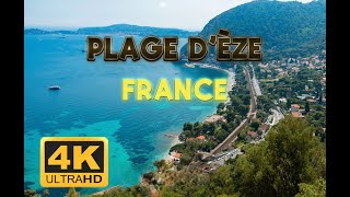 Èze plage France Beautiful views with calm music [upl. by Akirdnahs]