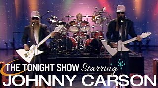 ZZ Top Make Their First Appearance on Live Television  Carson Tonight Show [upl. by Yrhcaz998]