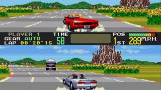 OutRunners SEGA Genesis Right Route Gameplay [upl. by Giusto527]