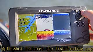 Lowrance HOOK Reveal 5 SplitShot  5inch Fish Finder with SplitShot Transducer Preloaded CMAP US [upl. by Darwen]