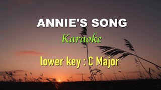 ANNIES SONG KARAOKE Key Of C lower Key [upl. by Amalburga]