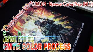 SCREEN PRINTING CMYK COLOR PROCESS  PANDEMIC WAR  COVID19 [upl. by Brelje984]