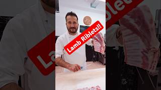 How to Cut Lamb Riblets butcher lamb butchering riblets knifeskills [upl. by Beisel845]