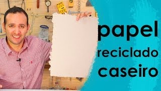 COMO FAZER PAPEL RECICLADO em casa EXPERIMENTOS de QUÍMICA [upl. by Idorb]