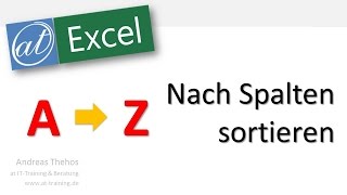 Excel  Nach Spalte sortieren  von links nach rechts [upl. by Innavoeg]