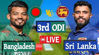 Bangladesh vs Sri Lanka Live  Ban vs Sl live 3rd ODI Match Preview Score  Live Cricket Match Today [upl. by Lawrence]