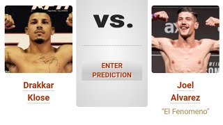 Drakkar Klose VS Joel Alvarez  UFC Fight Night Preview amp Picks  Pinoy Silent Picks [upl. by Tenn]