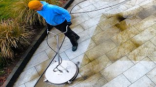 Patio Clean  Porcelain Paving amp Gazebo Restored [upl. by Binny]