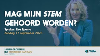 Mag MIJN stem gehoord worden  17 september 2023  Lisa Epema [upl. by Blasius423]