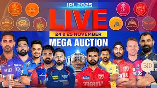 LIVE IPL Mega Auction 2025 Today Live Updates  Latest IPL Auction News amp Player Bids [upl. by Patrizius708]