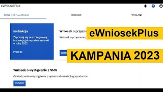 eWniosekPlus 2023  wniosek o płatności bezpośrednie  ARiMR [upl. by Aiouqahs]