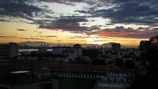 Sunrise over Georgetown city Timelapse view from Bayview Hotel Georgetown Penang Pulau Pinang 槟成 檳城 [upl. by Grose376]