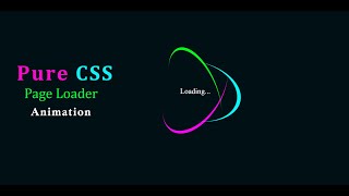 Page Loader in HTML How to make Animated Page Loader using HTML CSS  CSS Spinner Animation [upl. by Inohtna]