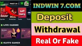 Indwin7 Deposit ProblemIndwin7 Withdrawal Problem Indwin7 Deposit Not ReceivedIndwin7 Withdrawal [upl. by Benioff]