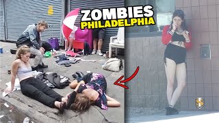 Streets of Philadelphia  a day full of Horrifying Scenes Zombie Philadelphia documentary videos [upl. by Jutta]