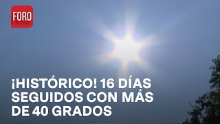 Ola de calor en México 16 días seguidos con más de 40 grados  Hora 21 [upl. by Proulx537]