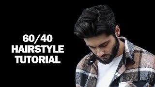 HOW TO STYLE A 6040 HAIRSTYLE WITH SOME FLOW  MENS HAIRSTYLE [upl. by Haidabo90]