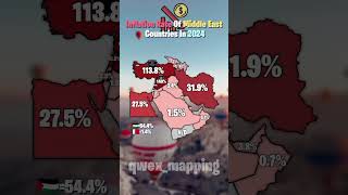 •Inflation Rate Of Middle East Countries In 2024• mapping edit shorts [upl. by Grose448]