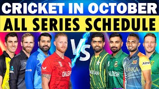 Cricket Schedule Cricket Schedule of October 2024  All Cricket series schedule [upl. by Trudy956]