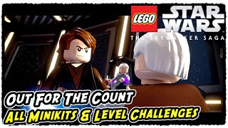 Lego Skywalker Saga Out for the Count All Minikits and Level Challenges [upl. by Nomor410]