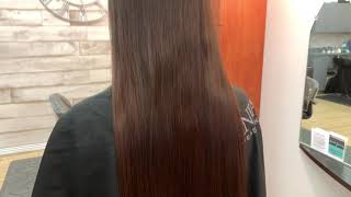 BODY WAVE Perm on thick straight hair  Before and After [upl. by Wettam]