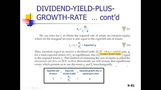 Casharka 15aad DIVIDEND YIELD PLUS GROWTH RATE DCF Chapter 10 Finance [upl. by Hayidan220]